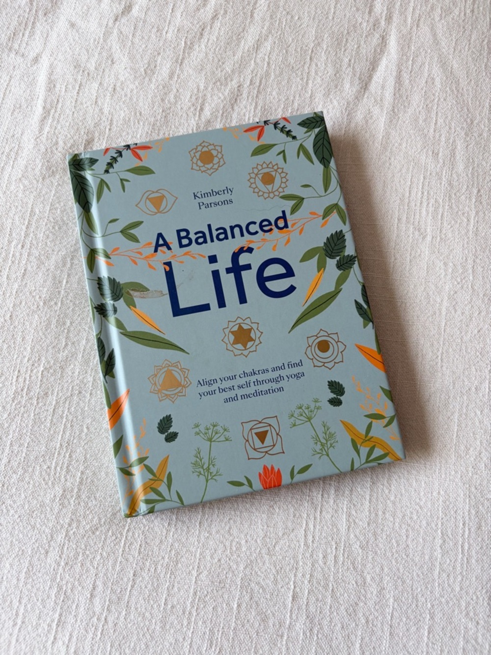 A Balanced Life Hardcover Book - Blue Floral Cover